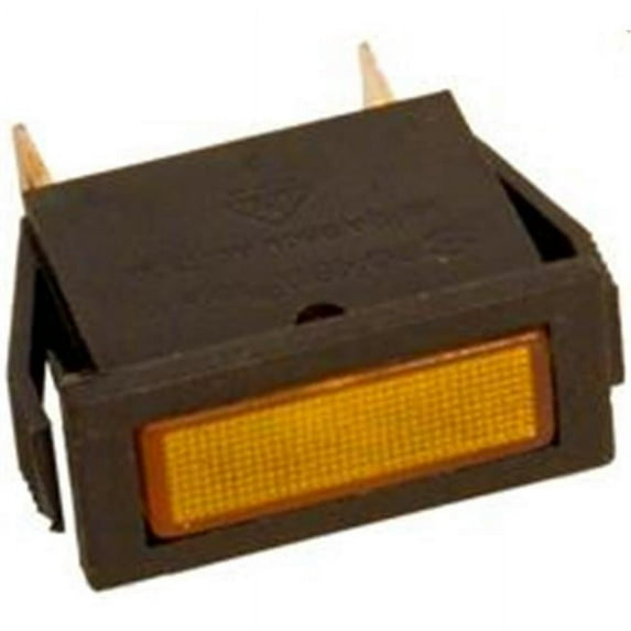 Morris Products 70312 Rectangular Indicator Pilot Lamp Amber 250Vac, Pack Of 10