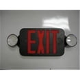 thumbnail image 1 of Morris Products 73041 Micro Combo Led Exit Emergency Light Red Led Black Housing, 1 of 1
