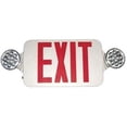 thumbnail image 1 of Morris Products 73536 Round Head LED Combo Exit Emergency Light High Output Remote Capable with Self Diagnostic, Red LED - White Housing, 1 of 2