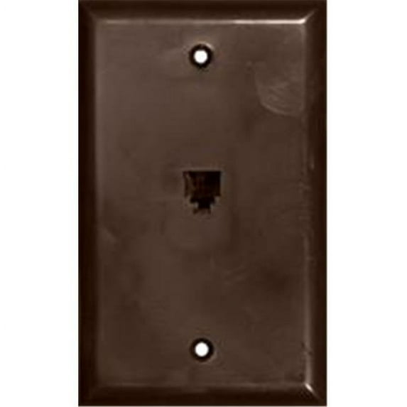 Morris Products 80012 Flush Phone Jack Brown
