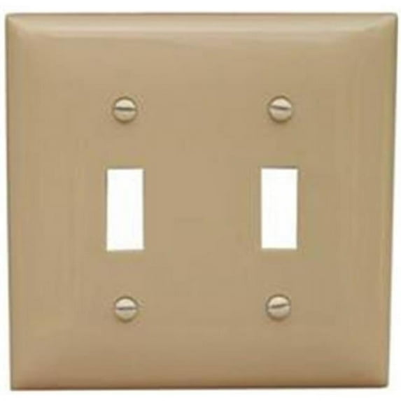 Morris Products 81020 Lexan Wall Plates 2 Gang Toggle Switch Ivory