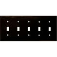 thumbnail image 1 of Morris Products 81052 Lexan Wall Plates 5 Gang Toggle Switch Brown, 1 of 2