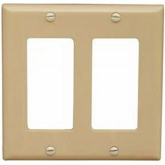 Morris Products 81120 Lexan Wall Plates 2 Gang Decorator - GFCI Ivory