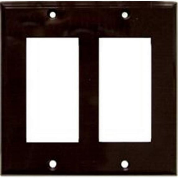 Morris Products 81122 Lexan Wall Plates 2 Gang Decorator - GFCI Brown