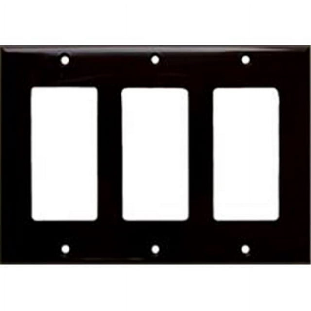 Morris Products 81132 Lexan Wall Plates 3 Gang Decorator - GFCI Brown