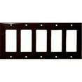 thumbnail image 1 of Morris Products 81152 Lexan Wall Plates 5 Gang Decorator - GFCI Brown, 1 of 2