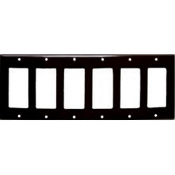 Morris Products 81162 Lexan Wall Plates 6 Gang Decorator - GFCI Brown