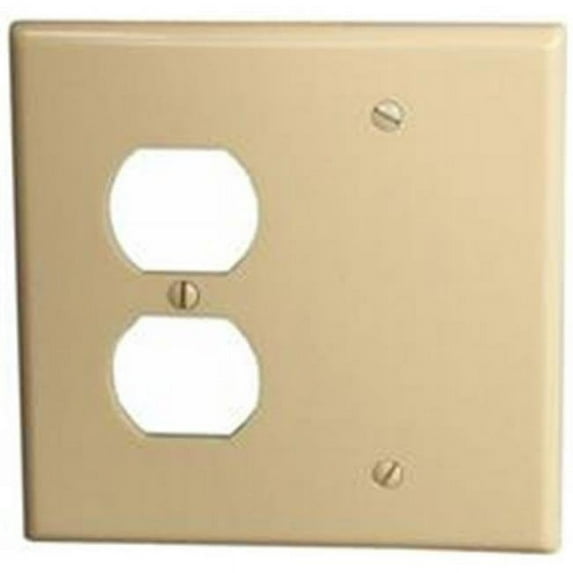 Morris Products 81230 Lexan Wall Plates 2 Gang 1Duplex 1Blank Ivory