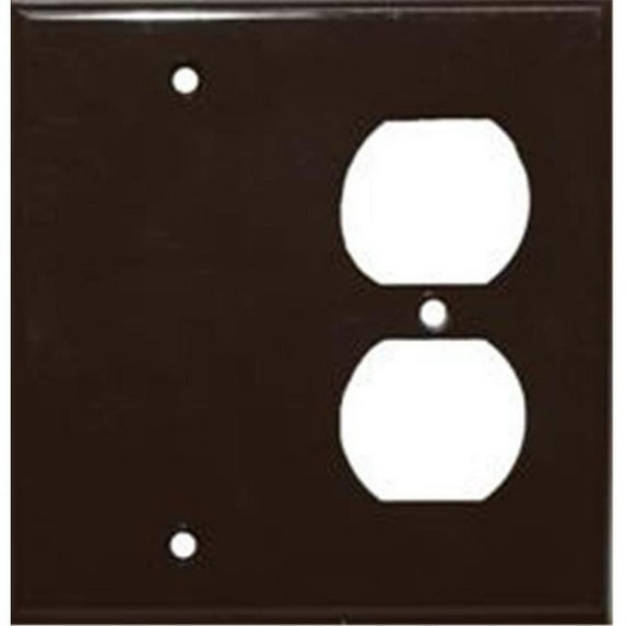 Morris Products 81232 Lexan Wall Plates 2 Gang 1Duplex 1Blank Brown