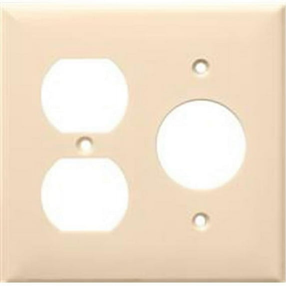 Morris Products 81688 Lexan Wall Plates 2 Gang 1Duplex 1Single Almond