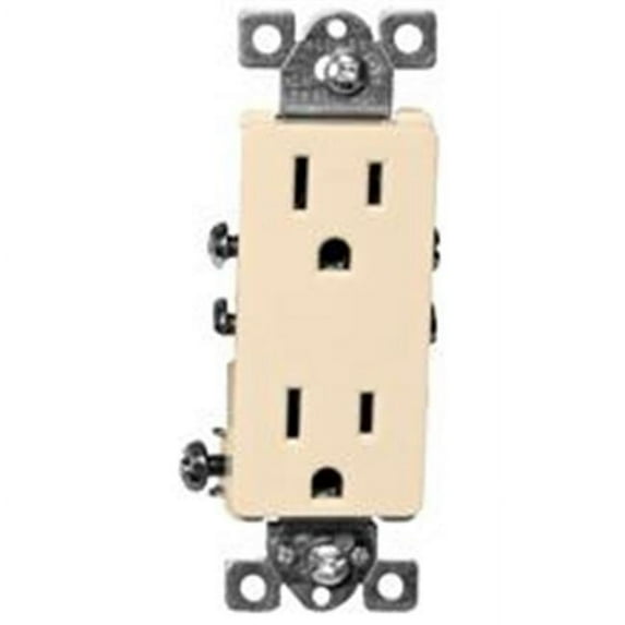 Morris Products 82018 Decorator Duplex Receptacle Almond 15A-125V