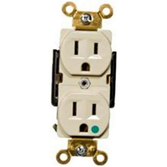 Morris Products 82250 Hospital Grade Duplex Receptacle Ivory 15A-125V