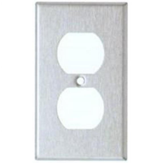 Morris Products 83210 Stainless Steel Metal Wall Plates 1 Gang Duplex Receptacle