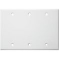 thumbnail image 1 of Morris Products 83332 Stainless Steel Metal Wall Plates 3 Gang Blank White, 1 of 2