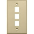 thumbnail image 1 of Morris Products 88146 Wallplate For Keystone Jacks And Modular Inserts Three Ports Ivory, 1 of 1