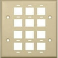 thumbnail image 1 of Morris Products 88152 Wallplate For Keystone Jacks And Modular Inserts 12 Ports 2 Gang Ivory, 1 of 1