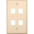 thumbnail image 1 of Morris Products 88188 Wallplate For Keystone Jacks And Modular Inserts Four Ports Lt. Almond, 1 of 1