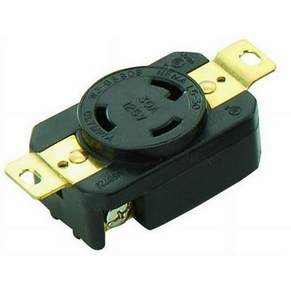 Morris Products 89740 Twist Lock Wall Mount Receptacles - 2 Pole, 3 Wire, 30A 125V