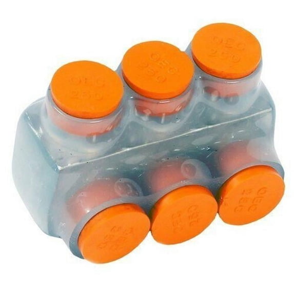 Morris Products 97326 Single Entry 3 Port 4-14 Clear Insulated Multi-Cable Connector