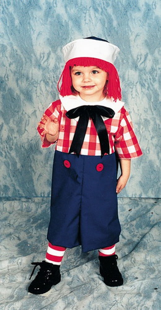 Morris Raggedy Andy Fancy-Dress Costume for Toddlers with Hat and Yarn Wig, Toddler 2-4