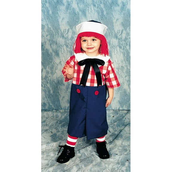 Morris Raggedy Andy Fancy-Dress Costume for Toddlers with Hat and Yarn Wig, Toddler 2-4