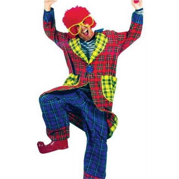 MorrisCostumes FF761635 Plaid Pickles Adult Clown - Large