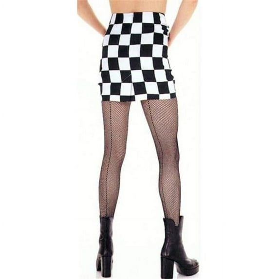 MorrisCostumes UA08BK Mesh Pantyhose with Seam- Black