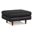 thumbnail image 1 of Simpli Home Morrison 33 inch Wide Mid-Century Modern Table Ottoman in Graphite Grey Genuine Leather, 1 of 10