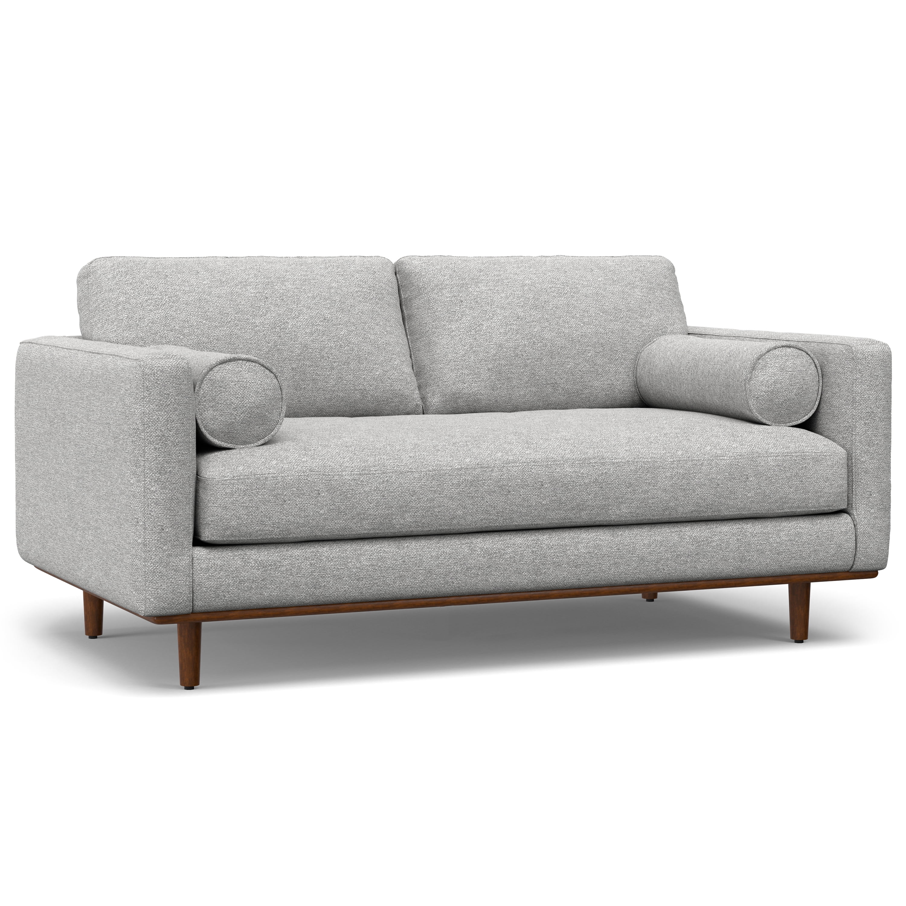 Curated visual reference: Fresh Look at Morrison 72 Mid Century Modern Loveseat Sofa In Mist Grey