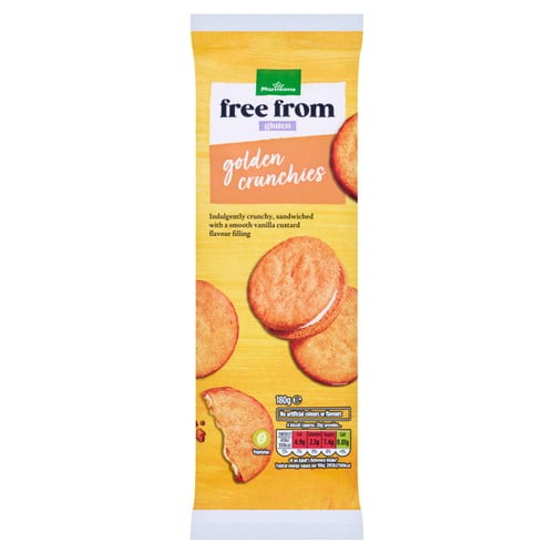 Morrisons Free From Golden Cream Crunchies 180g (Pack of 6)