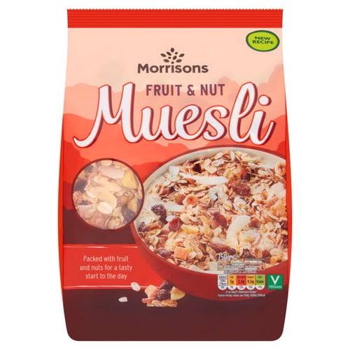Morrisons Fruit & Nut Muesli 750g (Pack of 2)