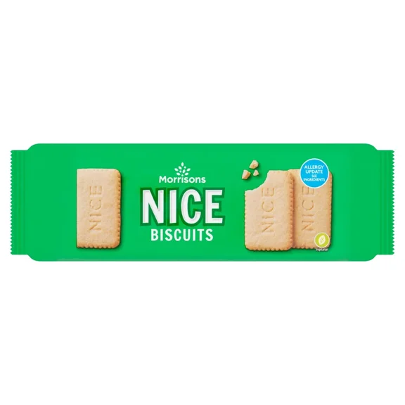 Morrisons Nice Biscuits 200g (Pack of 3) - Iconic British Biscuits