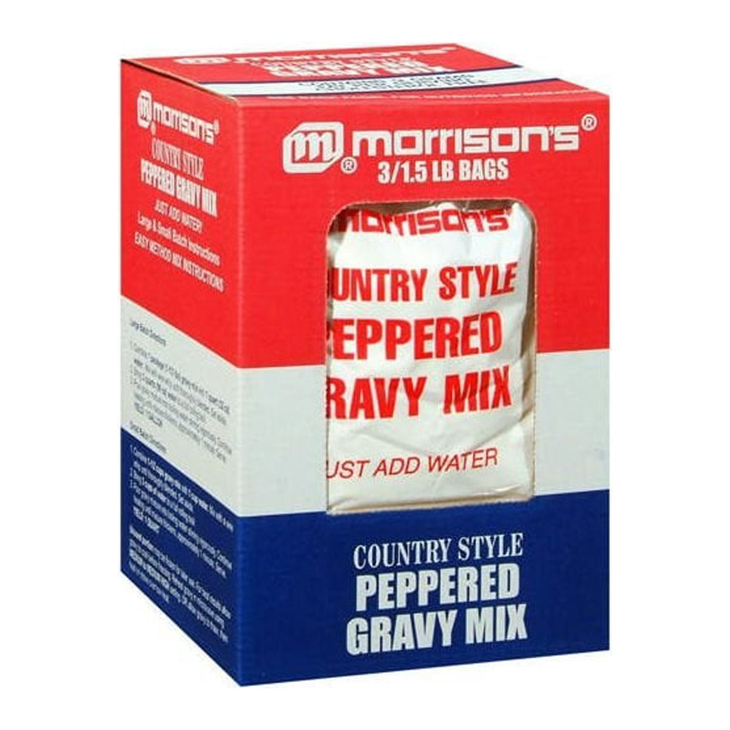 Morrisons Peppered Country Style Gravy Mix, 2 Large Boxes, (6) 1.5 Lb