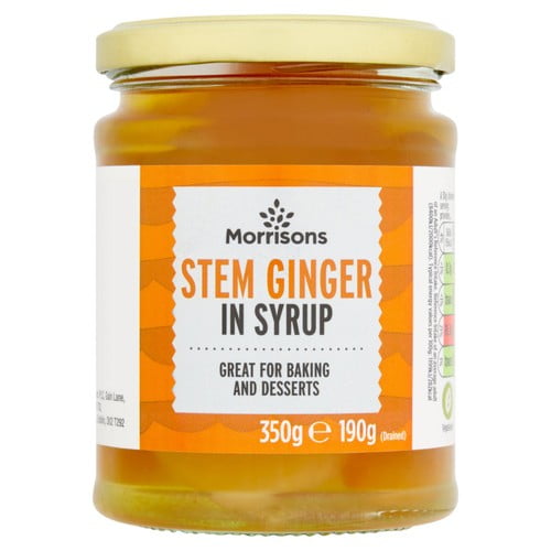Morrisons Stem Ginger in Syrup 350g (Pack of 2)
