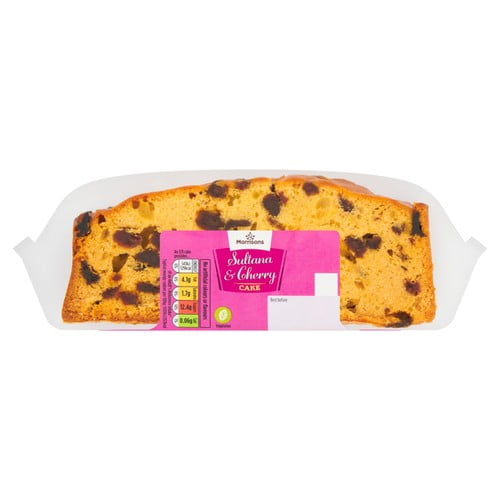 Morrisons Sultana & Cherry Slab Cake 500g (Pack of 2)