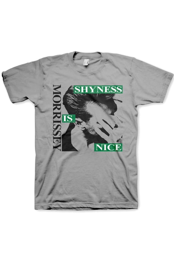 Morrissey Men's Shyness T-Shirt Gray X-Large | Officially Licensed