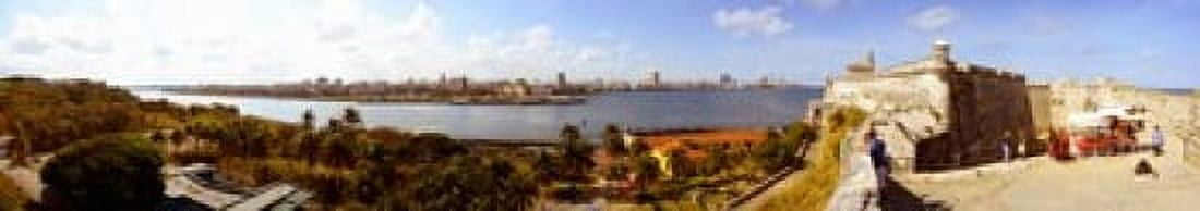 Morro Castle with city at the waterfront Havana Cuba Canvas Art - Panoramic Images (22 x 4)