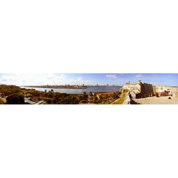Morro Castle with city at the waterfront Havana Cuba Canvas Art - Panoramic Images (22 x 4)