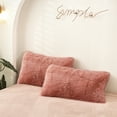 thumbnail image 1 of MorroMorn Decorative Pillows Covers, 2 Packs Faux Fur Pillow Cases Standard Size, Luxury Shaggy Throw Pillowcase Cushion Shams with Zipper Closure Home Decor for Couch Sofa Bed Room (Blush, Standard), 1 of 6