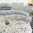 thumbnail image 1 of MorroMorn Twin Duvet Cover Cotton, 3 PCS Bed Set Floral Bedding Sets, 1 Comforter Cover 2 Pillow Cases, All Seasons Soft Breathable for Boys Girls Kids Teen Dorm Preppy College (Cat, Twin/Twin XL), 1 of 6