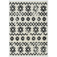 thumbnail image 1 of Morrocan Mekenes Ivory 5 x 7 Frieze Shag Rug Modern Moroccan Design Neutral, 1 of 4