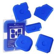 Morrowind 5-in-1 Silicone Caulking Tool Set, Flexible Sealant Finishing Scraper for Kitchen Bathroom, Blue
