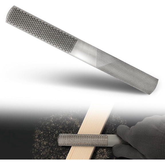Morrowind 8" 4-in-1 Wood Rasp File, High Carbon Steel Hand Tool for Wood, Metal, Plastic-1 pack