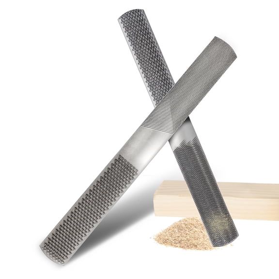 Morrowind 8" 4-in-1 Wood Rasp File, High Carbon Steel Hand Tool for Wood, Metal, Plastic-2 pack