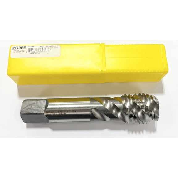 Morse 1-3/8"-6 HSS Spiral Flute Semi-Bottoming Tap 4 Flute H4 USA Made