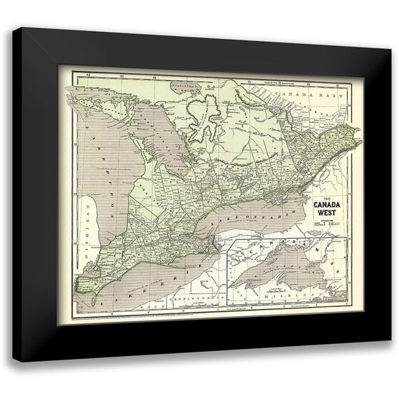 Morse 14x12 Black Modern Framed Museum Art Print Titled - West Canada - Morse 1845