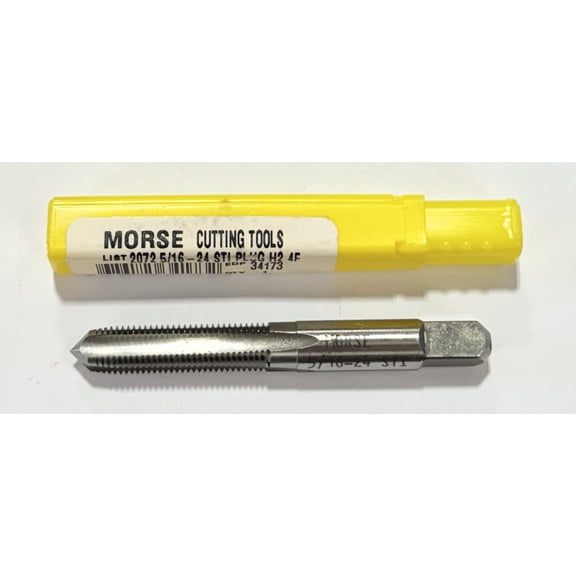 Morse 5/16"-24 HSS STI Plug Tap 4 Flute H2 for HELICOIL Screws USA Made