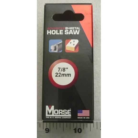 Morse Advanced Bi-Metal Hole Saw 7/8" 22Mm P/N Mhs14177146