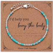 Morse Code Bracelet Ill Help You Bury the Body, Friendship Bracelet Couple Bracelets Birthday Gifts for Women