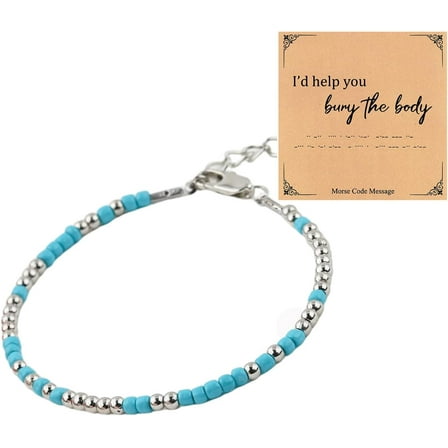 Morse Code Bracelets For Women, I'd Help You Bury The Body Friendship Bracelet Matching Couple Bracelets For Best Friends Christmas Birthday Jewelry Gifts